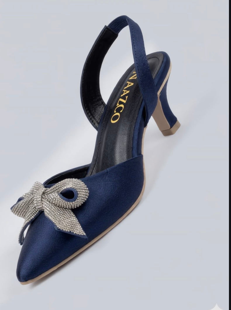 The Riva Kitten Heel - Royal Navy