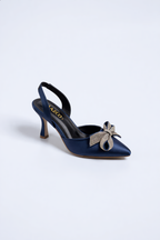 The Riva Kitten Heel - Royal Navy
