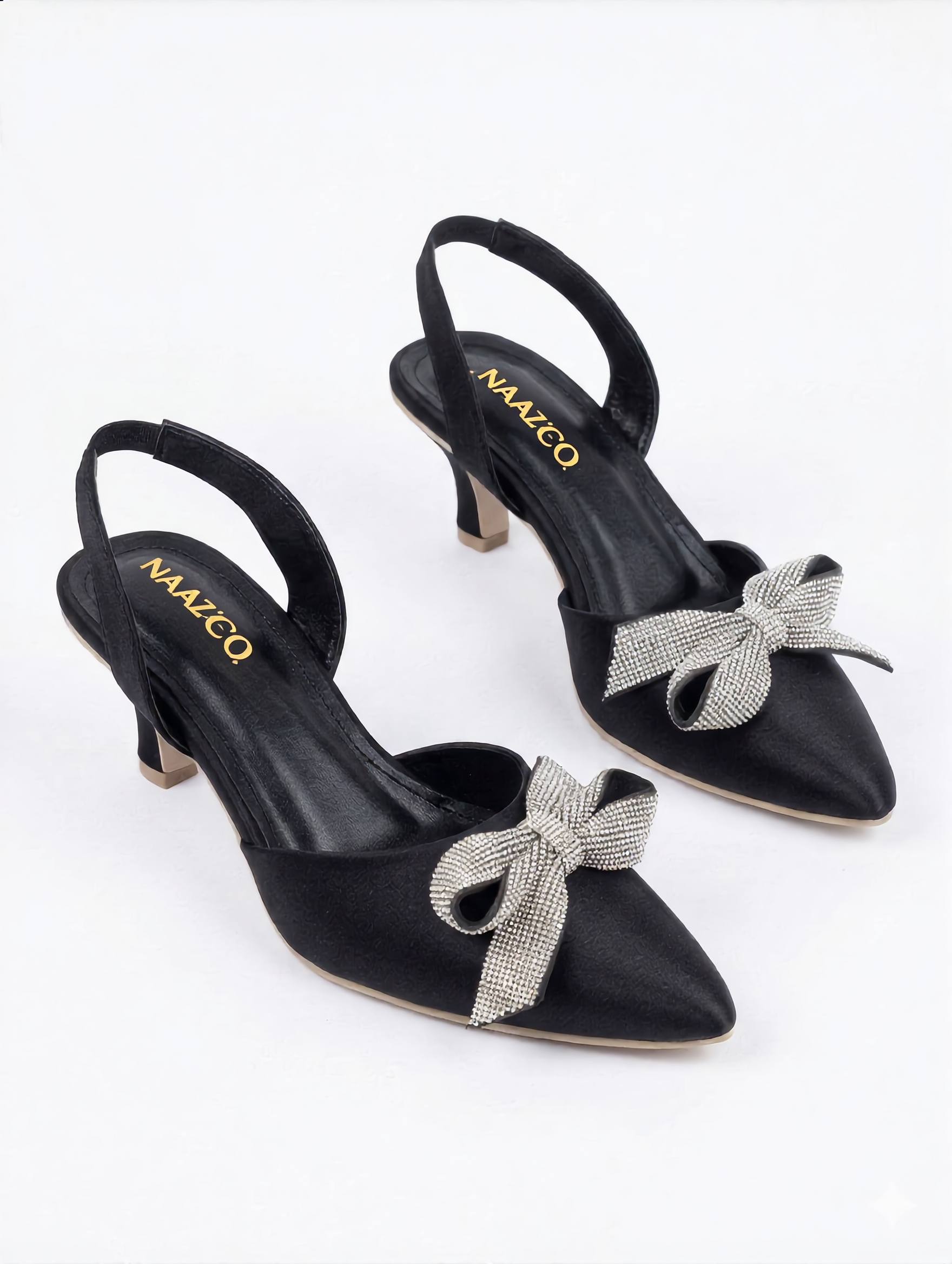 The Riva Kitten Heel - Midnight Black