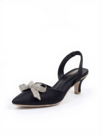 The Riva Kitten Heel - Midnight Black