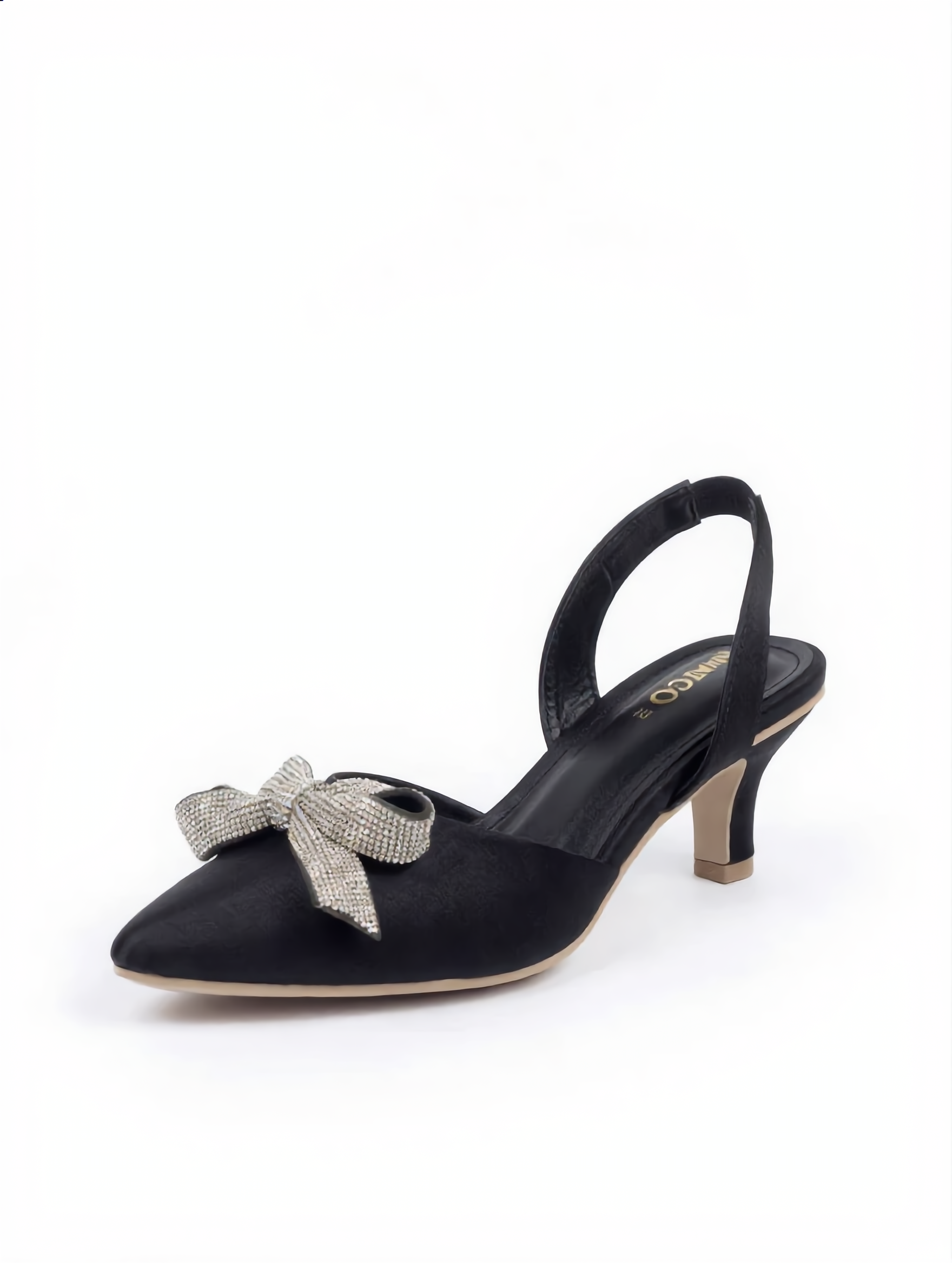 The Riva Kitten Heel - Midnight Black