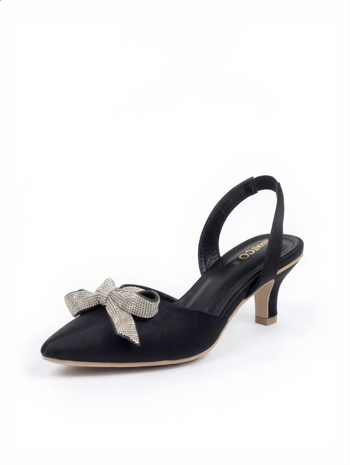 The Riva Kitten Heel - Midnight Black
