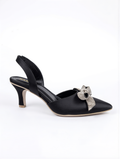 The Riva Kitten Heel - Midnight Black