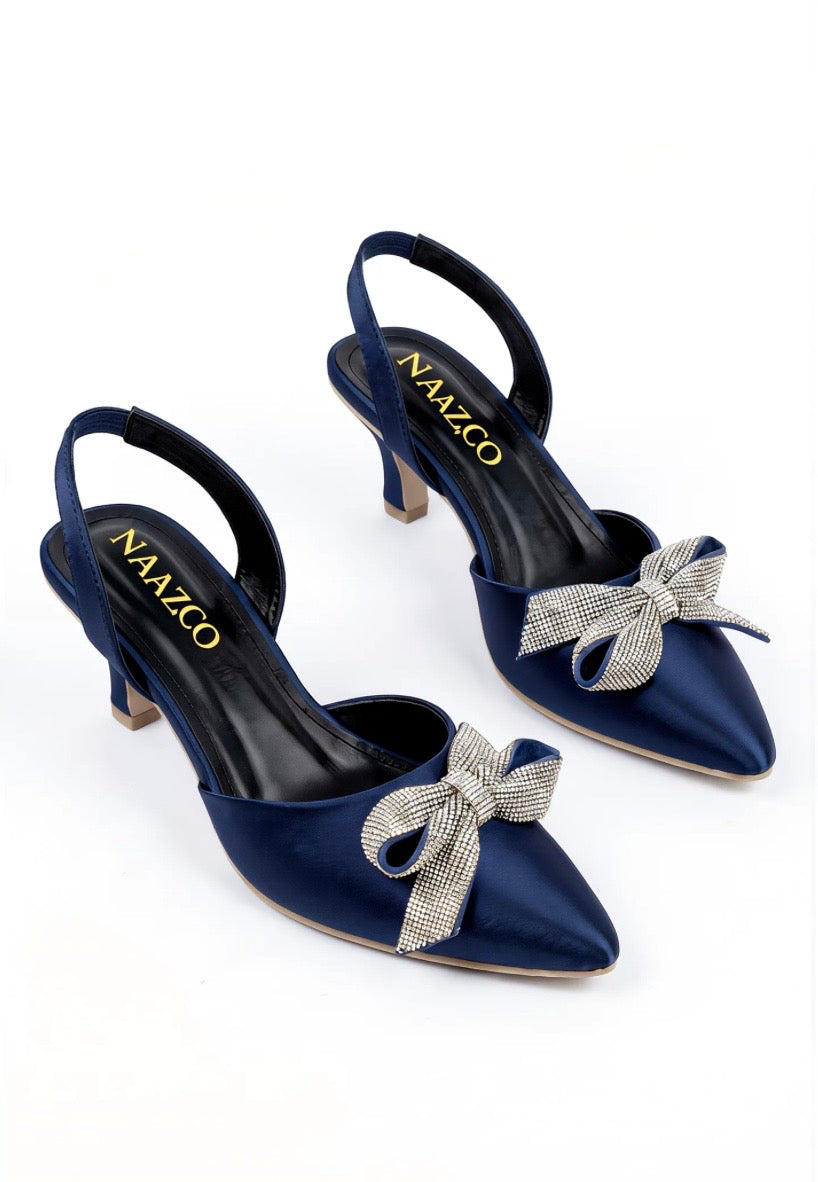 The Riva Kitten Heel - Royal Navy